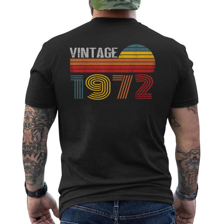 Vintage 1972 1972 Born In 1972 Vintage 1972 Men's T-shirt Back Print