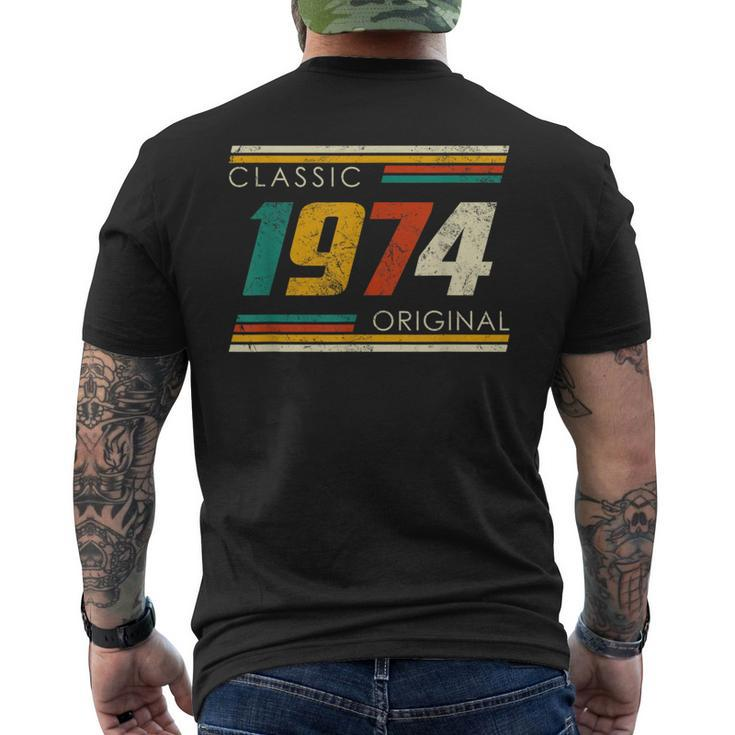 Vintage 1974 Made In 1974 50Th Birthday 50 Years Old Men's T-shirt Back Print