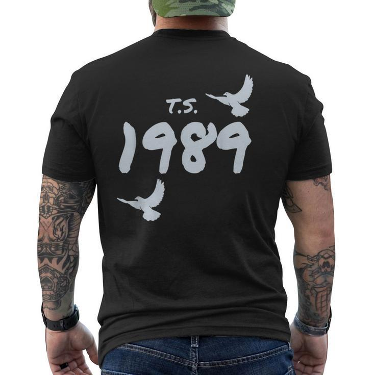 Vintage 1989 Seagulls In The Sky Men's T-shirt Back Print