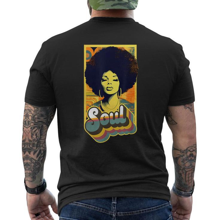Vintage 70S Funk Afro Soul Men's T-shirt Back Print