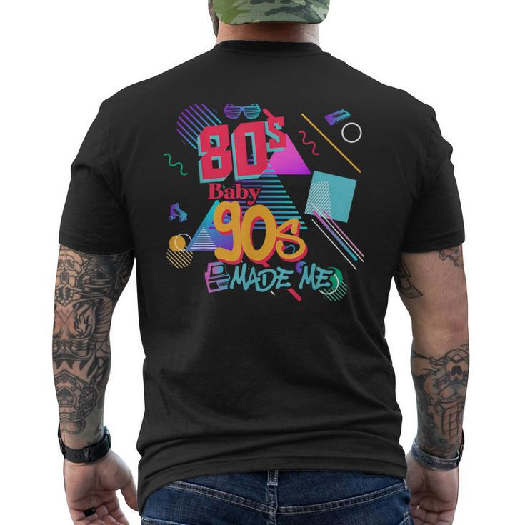 Vintage 80S Baby 90S Made Me Retro Memphis Graphic Throwback Men's T-shirt Back Print