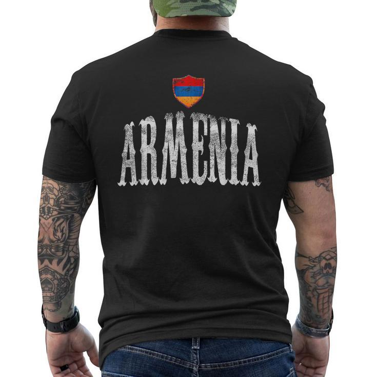 Vintage Armenia Flag Armenian Pride Sport Men's T-shirt Back Print