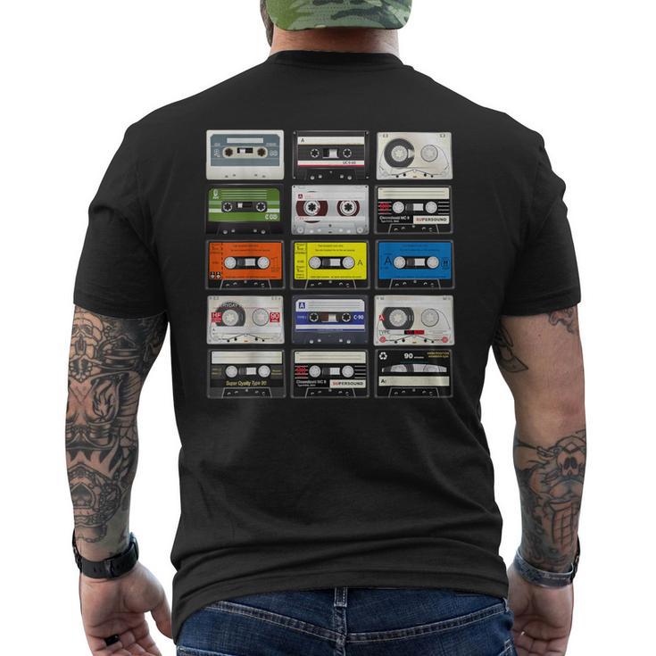 Vintage Audio Cassette Costume 70S 80S 90S Mixtape Men's T-shirt Back Print