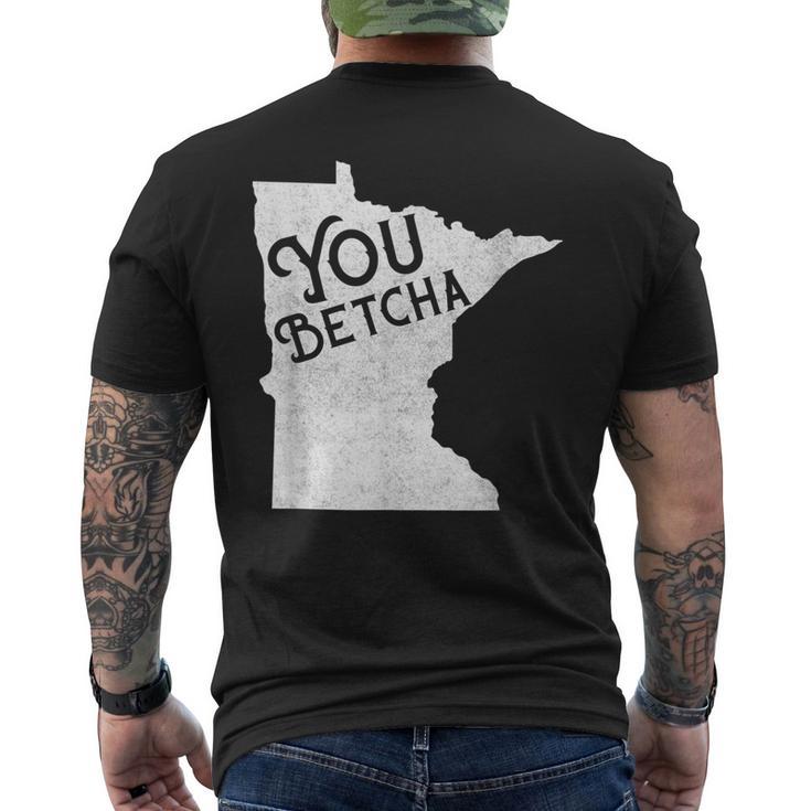 Vintage You Betcha Minnesota Lingo Mn Graphic Men's T-shirt Back Print