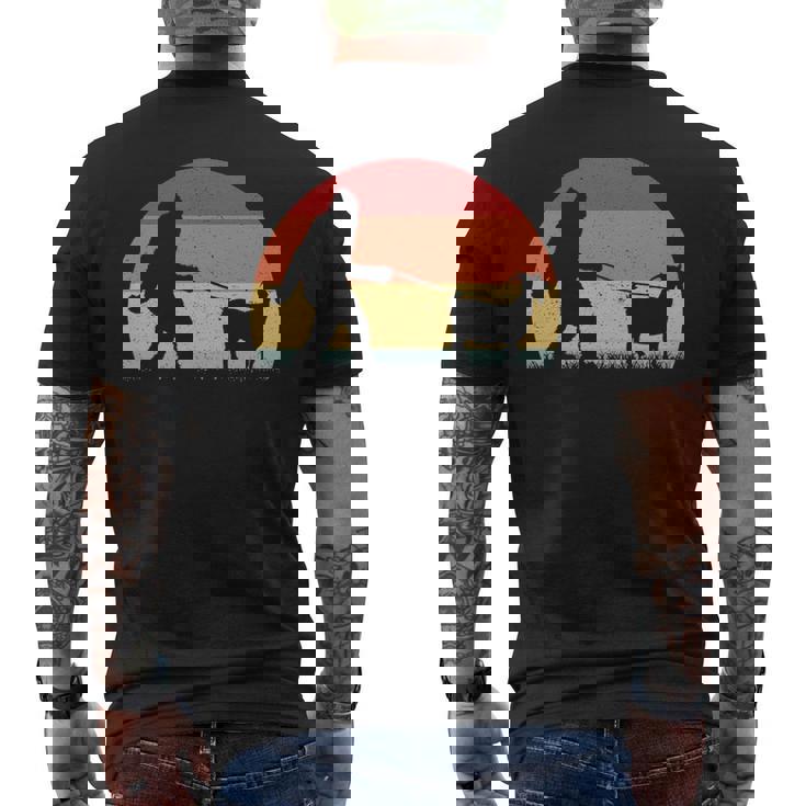 Vintage Bigfoot Walking Goat Sasquatch Men's T-shirt Back Print