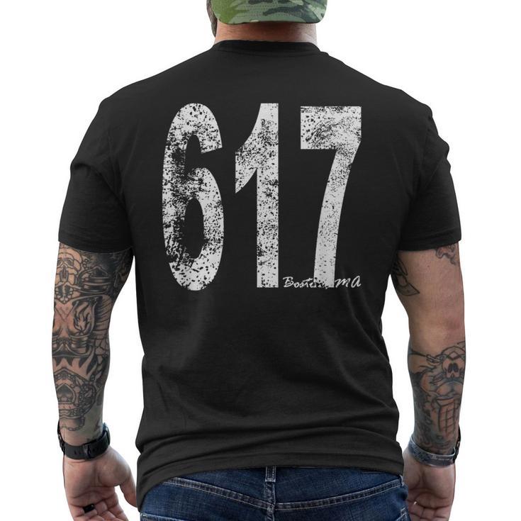 Vintage Boston Area Code 617 Men's T-shirt Back Print