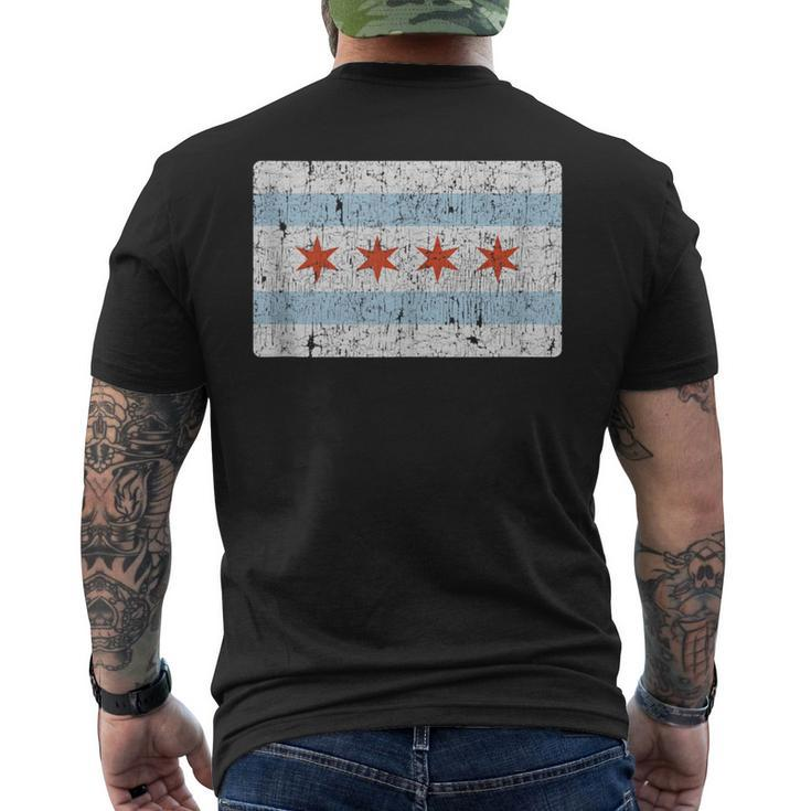 Vintage Chicago Flag Souvenir Men's T-shirt Back Print