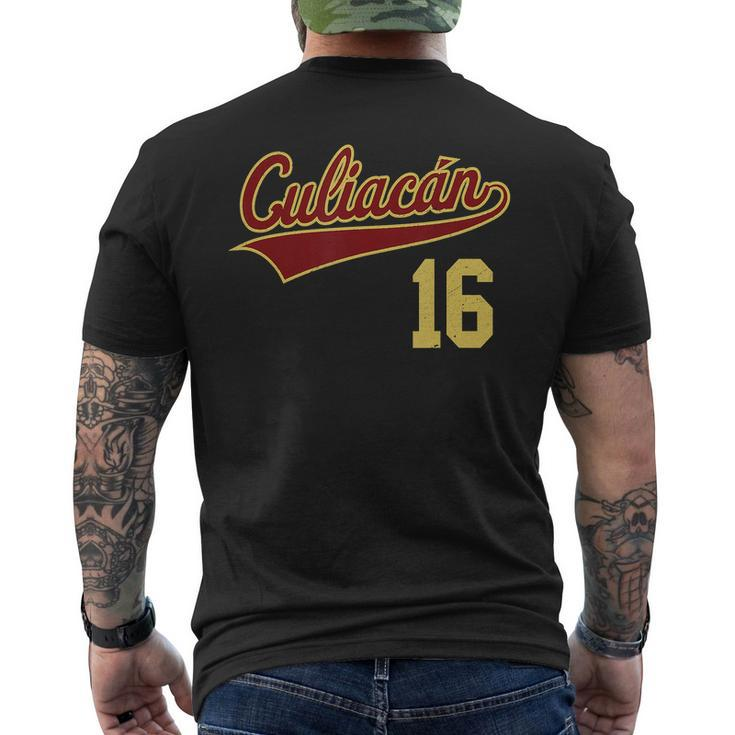 Vintage Culiacan Number 16 Sports Player Mens Back Print T-shirt