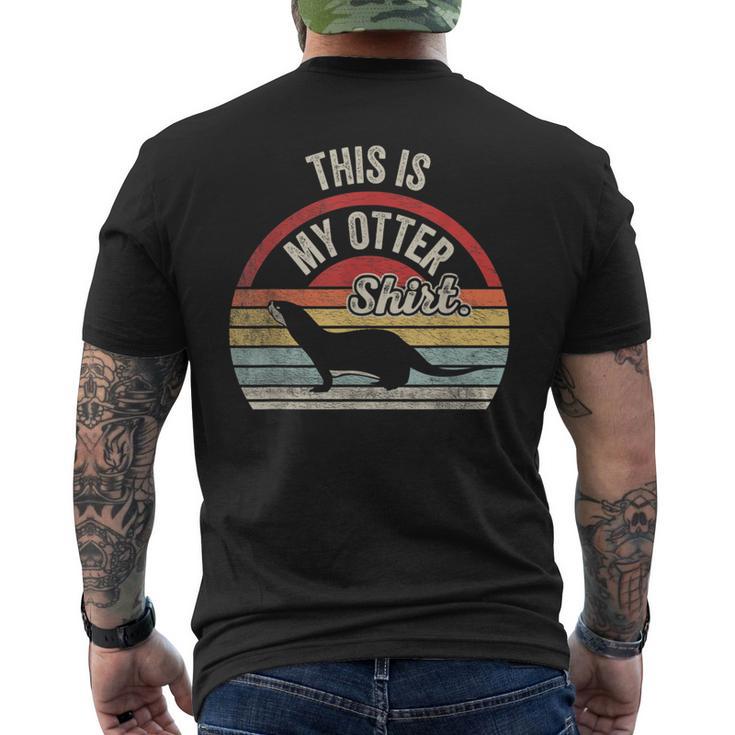 Vintage Cute Otter This Is My Otter Sea Otter Men's T-shirt Back Print