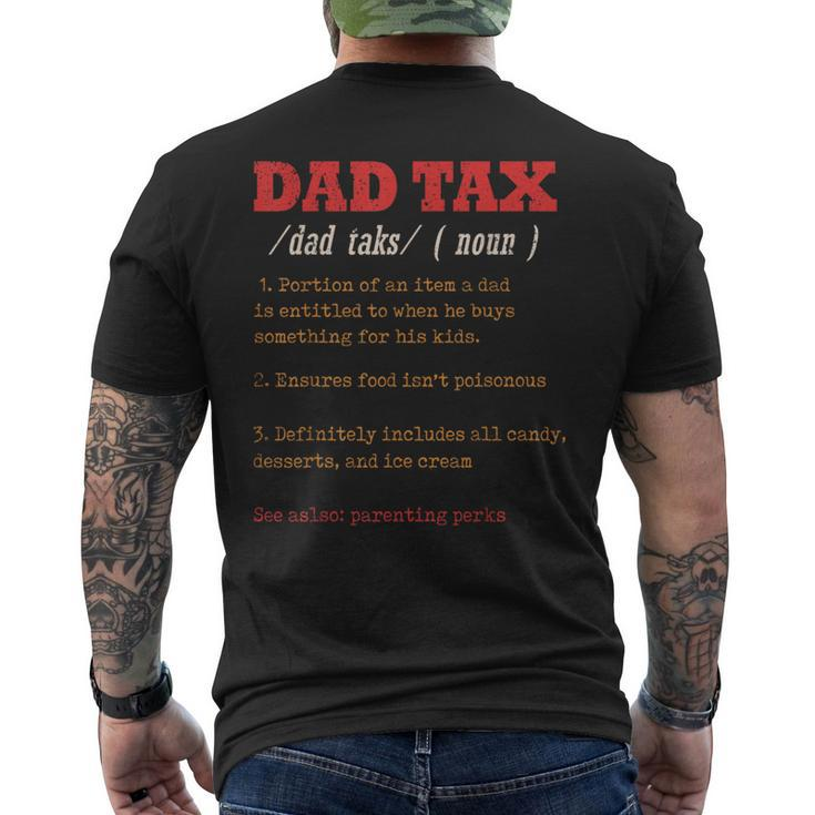Vintage Dad Tax Definition Father's Day Men's T-shirt Back Print