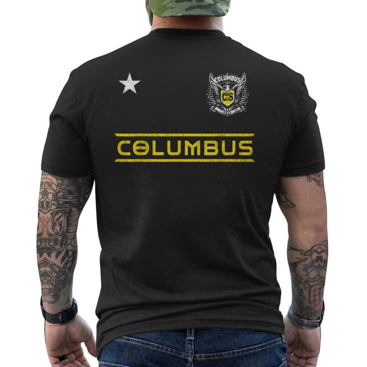 Vintage Distressed Columbus Oh Retro er Men's T-shirt Back Print