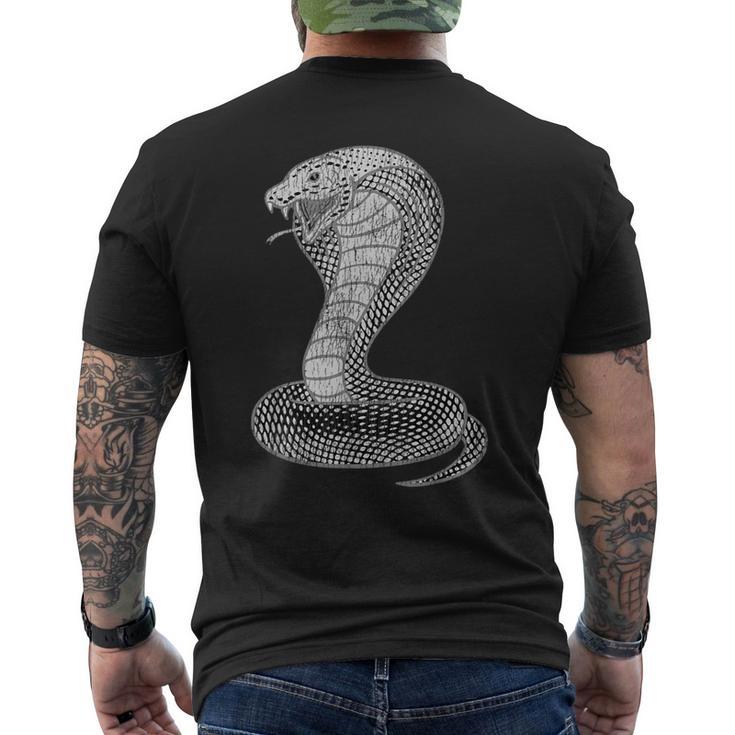 Vintage Distressed King Cobra Power Snake Muscle Car Karate Men's T-shirt Back Print