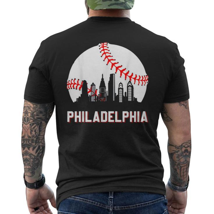 Vintage Distressed Philly Baseball Lovers Men's T-shirt Back Print