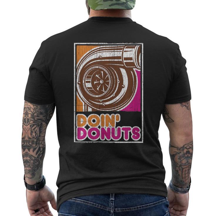 Vintage Doin' Donuts Car Enthusiast Men's T-shirt Back Print