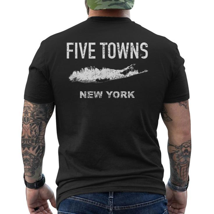 Vintage Five Towns Long Island New York Men's T-shirt Back Print