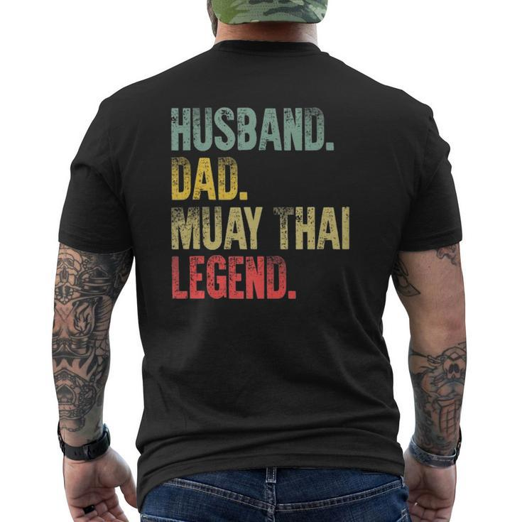 Vintage Husband Dad Muay Thai Legend Retro Mens Back Print T-shirt