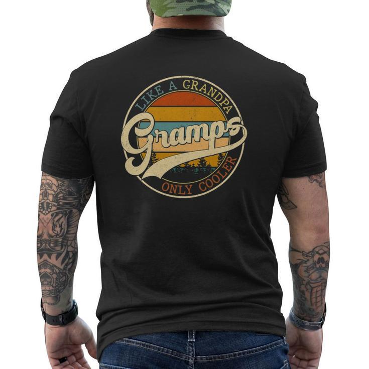 Vintage Gramps Like A Grandpa Only Cooler For Father Day Mens Back Print T-shirt