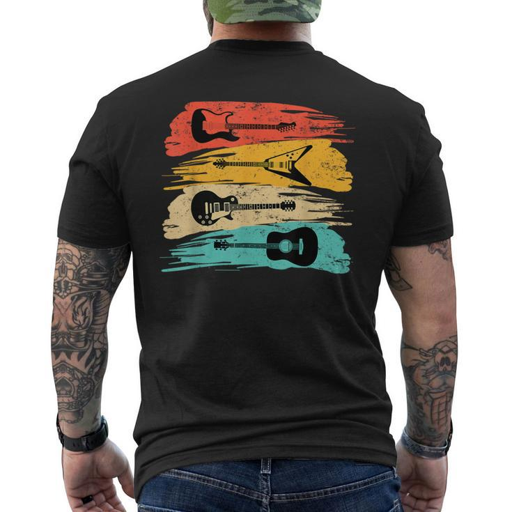 Vintage Guitarist Retro Musician Pick Men's T-shirt Back Print