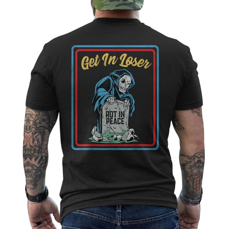 Vintage Horror Child Game Get In Loser Dark Humor Men's T-shirt Back Print