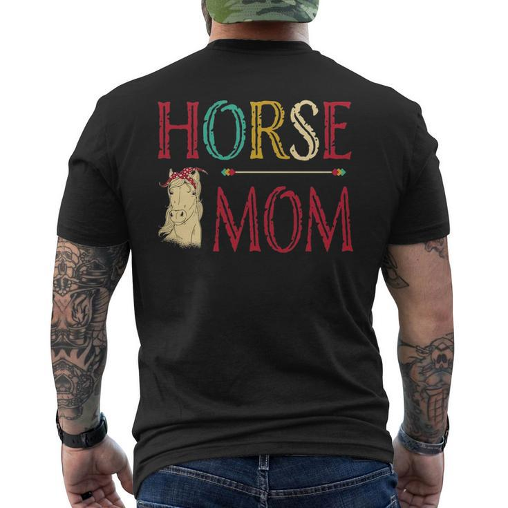 Vintage Horse Graphic  Equestrian Mom  Cute Horse Riding Men's T-shirt Back Print