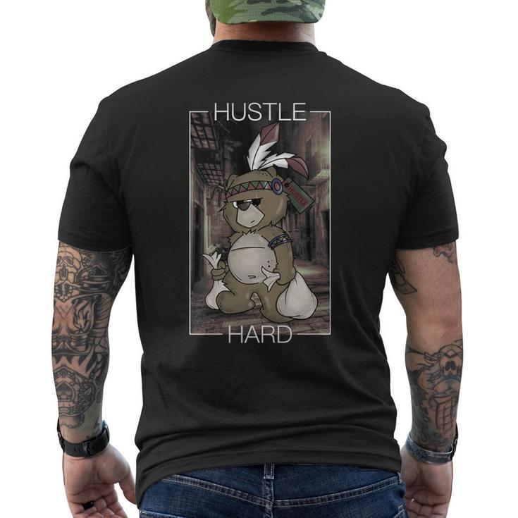 Vintage Hustle Hard Clothing For American Bear Hustler Men's T-shirt Back Print