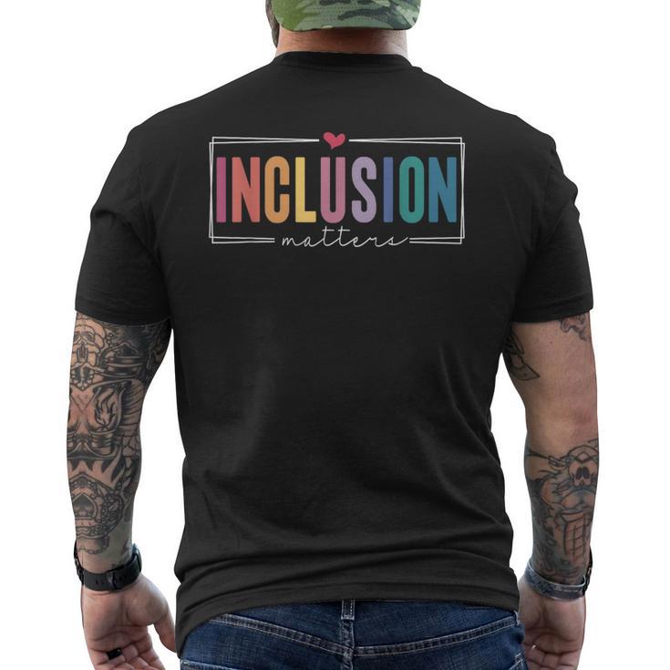 Vintage Inclusion Matters Special Education Neurodiversity Men's T-shirt Back Print