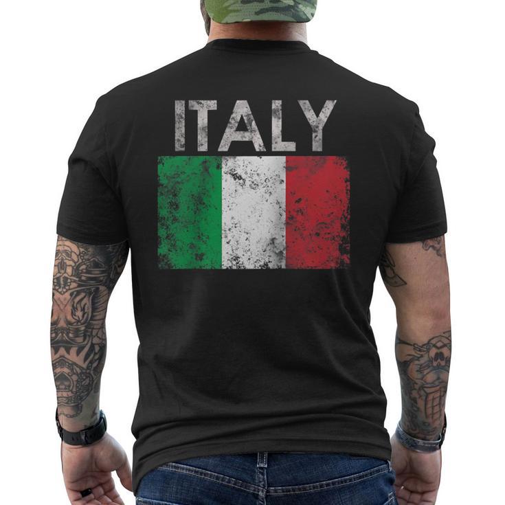 Vintage Italy Italia Italian Flag Pride Men's T-shirt Back Print