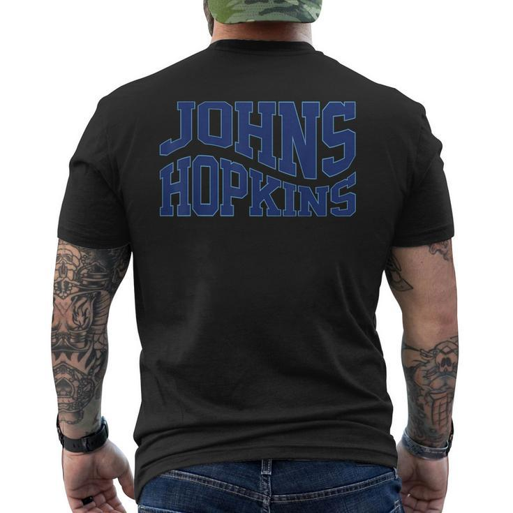 Vintage Johns C Hopkins Wave Text Name Hometown Men's T-shirt Back Print