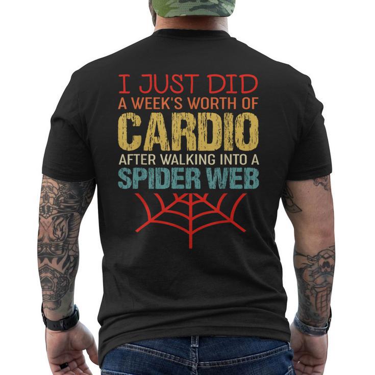 Vintage I Just Did A Week's Worth Of Cardio Workout Men's T-shirt Back Print