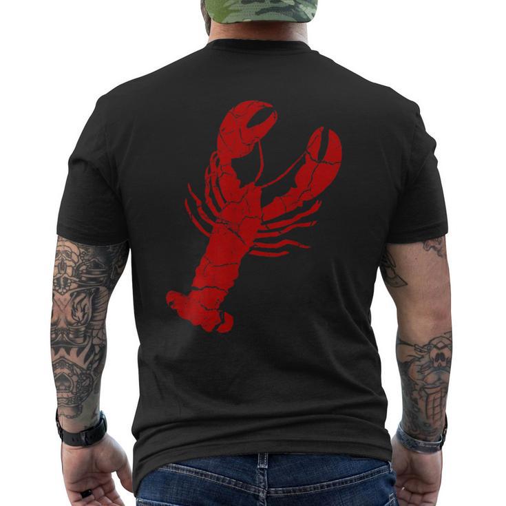 Vintage Lobster Print Red Lobster T Men's T-shirt Back Print