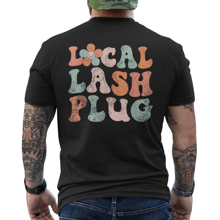 Vintage Local Lash Plug Lash Artist Lash Tech Eyelash Men's T-shirt Back Print