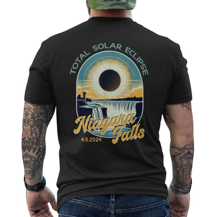 Vintage Look Total Solar Eclipse Niagara Falls Men's T-shirt Back Print