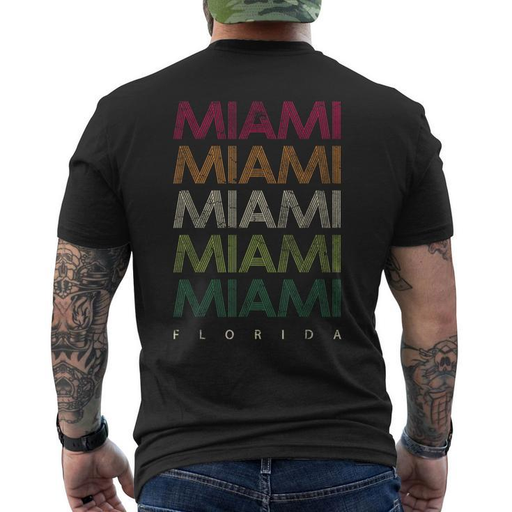 Vintage Miami Beach T I Love Miami Florida Miami Men's T-shirt Back Print