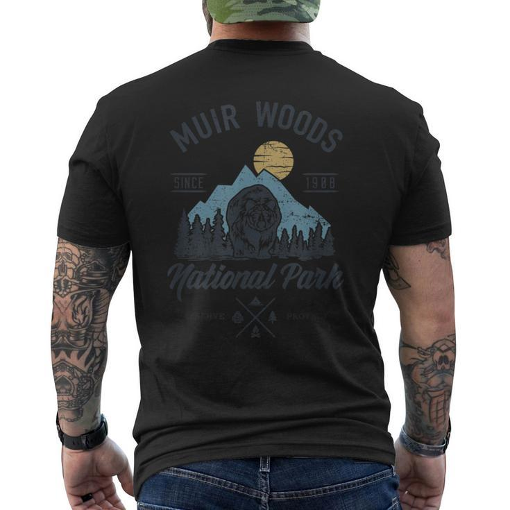 Vintage Muir Woods National Park Hiking Camping Men's T-shirt Back Print