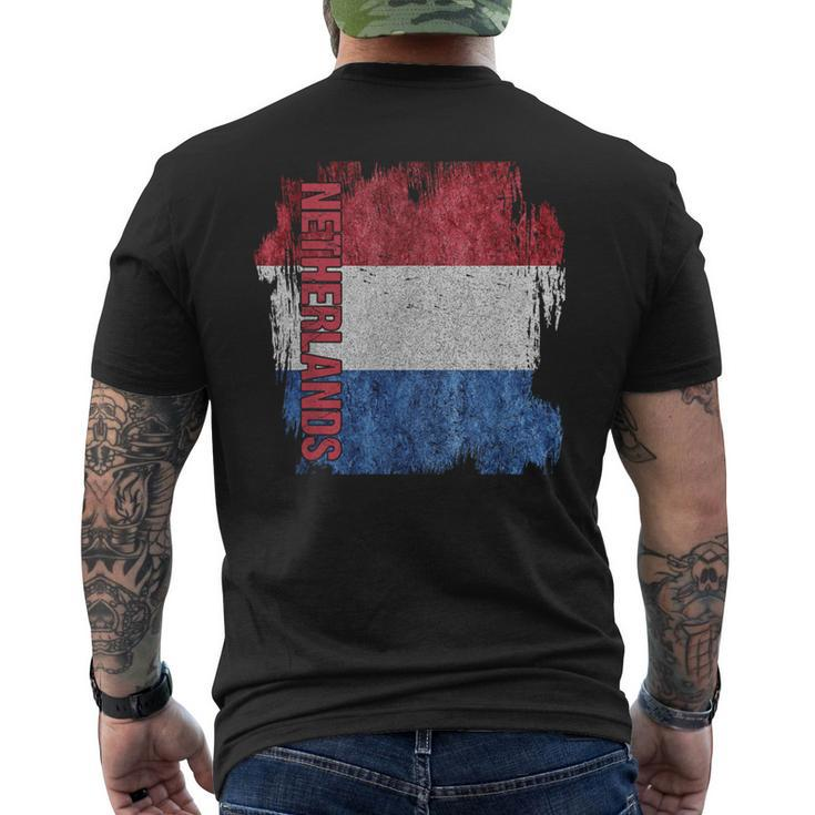 Vintage Netherlands Flag Dutch Pride Clothing Sports Team Men's T-shirt Back Print