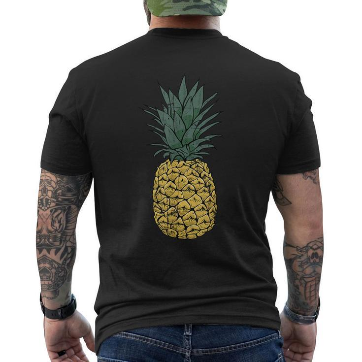 Vintage PineappleCute Fruit Food Clothing Pajama Men's T-shirt Back Print