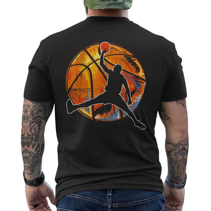 Vintage Retro Basketball 70S Men's T-shirt Back Print