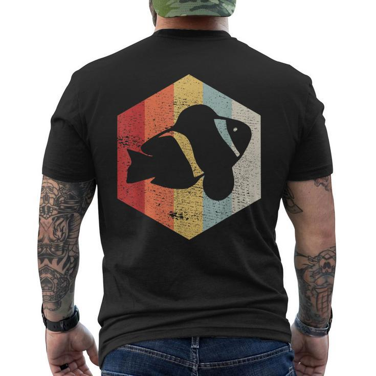 Vintage Retro Clownfish Silhouette Men's T-shirt Back Print