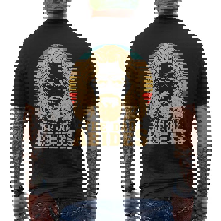 Vintage Retro The Dad Abides Daddy Father's Day Men's T-shirt Back Print