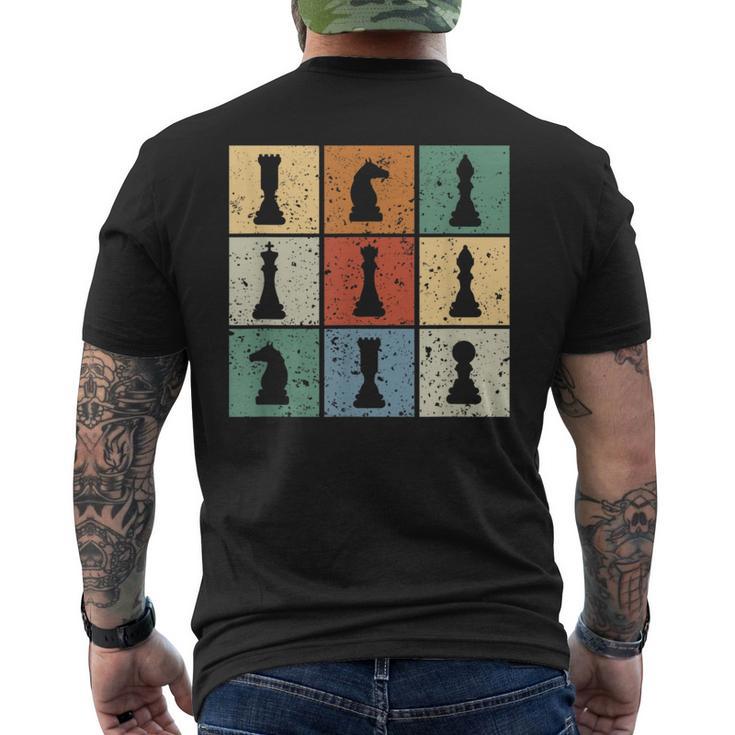 Vintage Retro Del Club De Ajedrez Para Los Amantes Camiseta Hombre Estampado Espalda