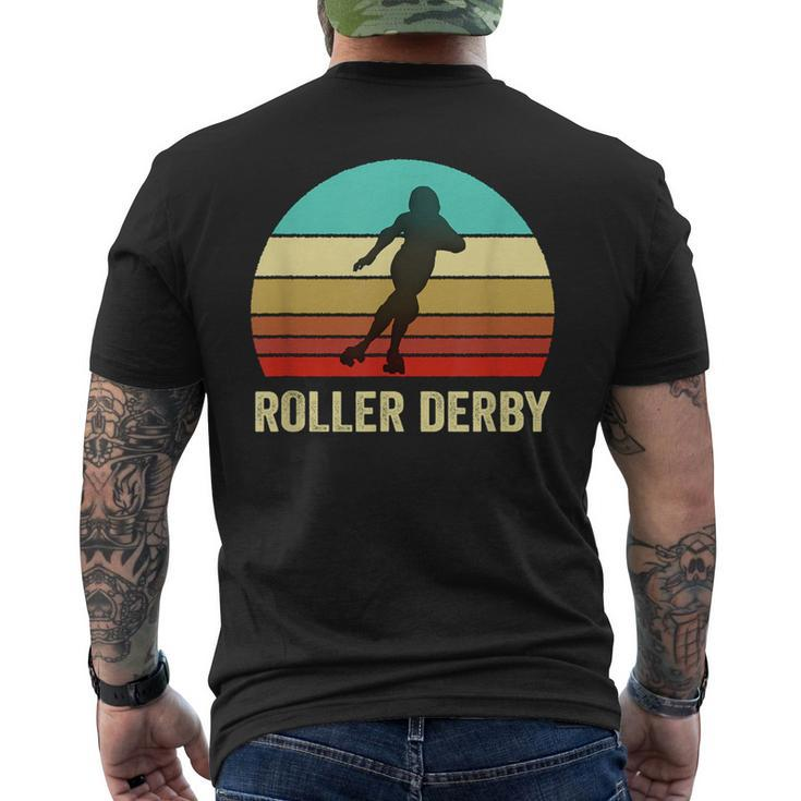 Vintage Retro Style Sunset Roller Derby Men's T-shirt Back Print
