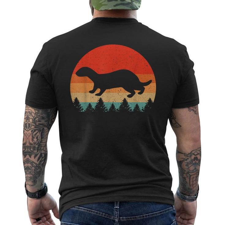 Vintage Retro Weasel Animal Lover Weasel Men's T-shirt Back Print