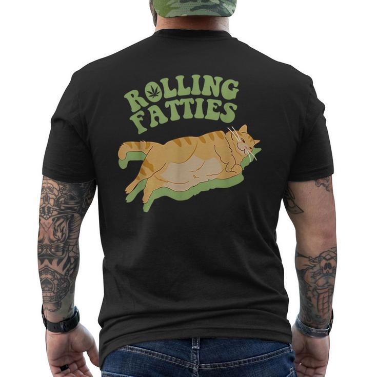 Vintage Rolling Fatties Cat Retro Kitty Kitten Meow Menwomen Men's T-shirt Back Print