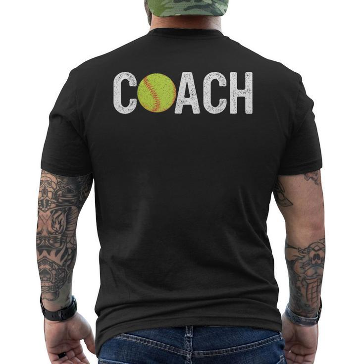 Vintage Softball Coaches Appreciation Softball Coach Men's T-shirt Back Print