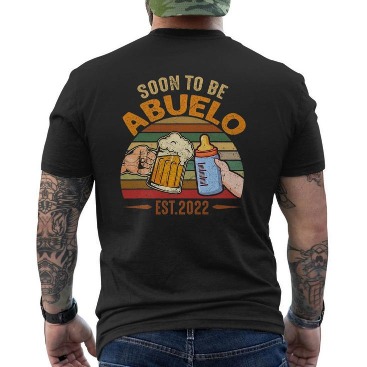 Vintage Soon To Be Abuelo 2022 Fathers Day Mens Back Print T-shirt