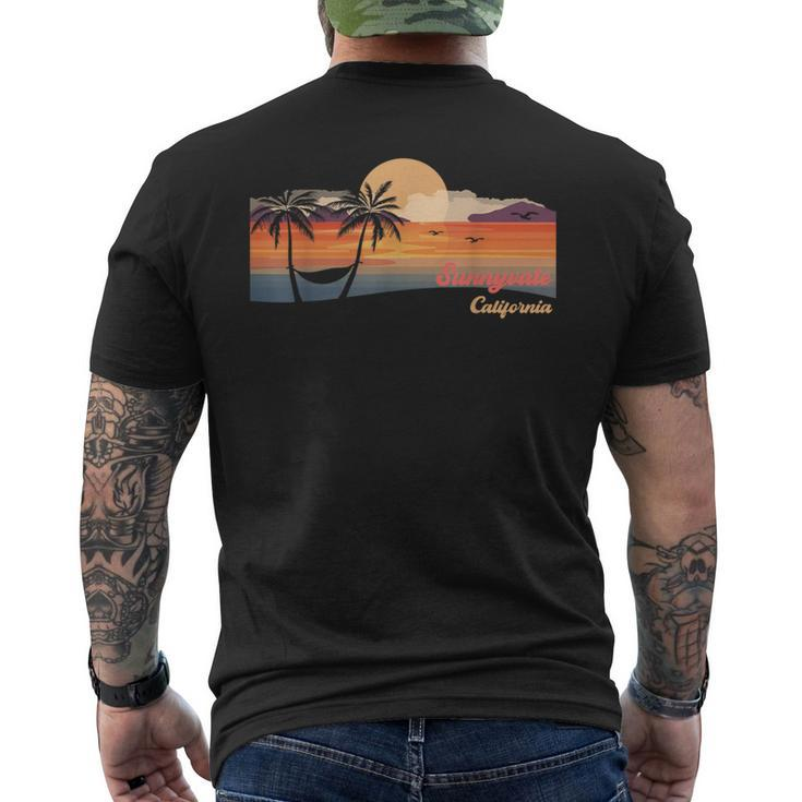 Vintage Sunnyvale California Beach Men's T-shirt Back Print