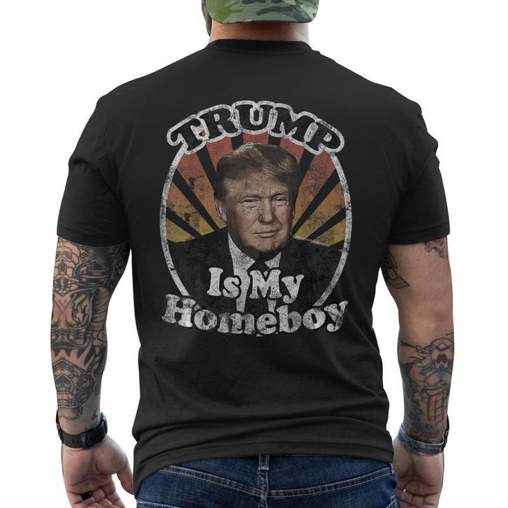 Vintage Trump Is My Homeboy President Donald Trump 2024 Men's T-shirt Back Print