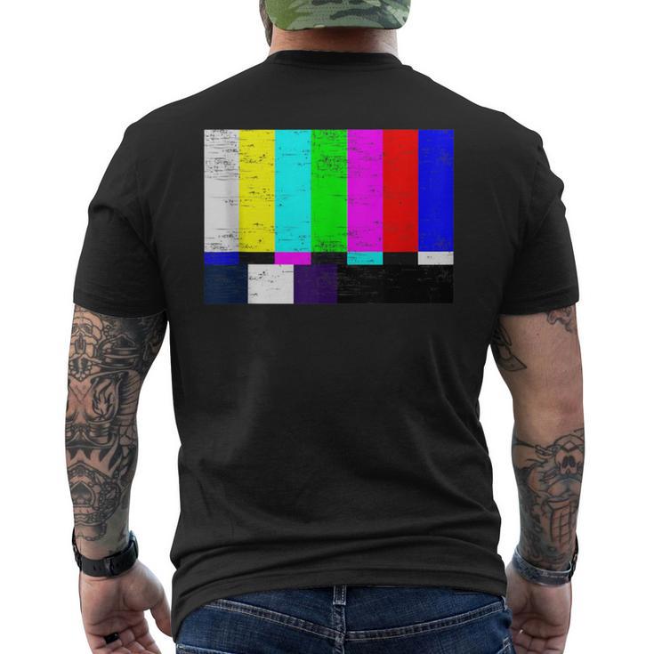 Vintage Tv Test Pattern Color Bars Graphic Presents Men's T-shirt Back Print