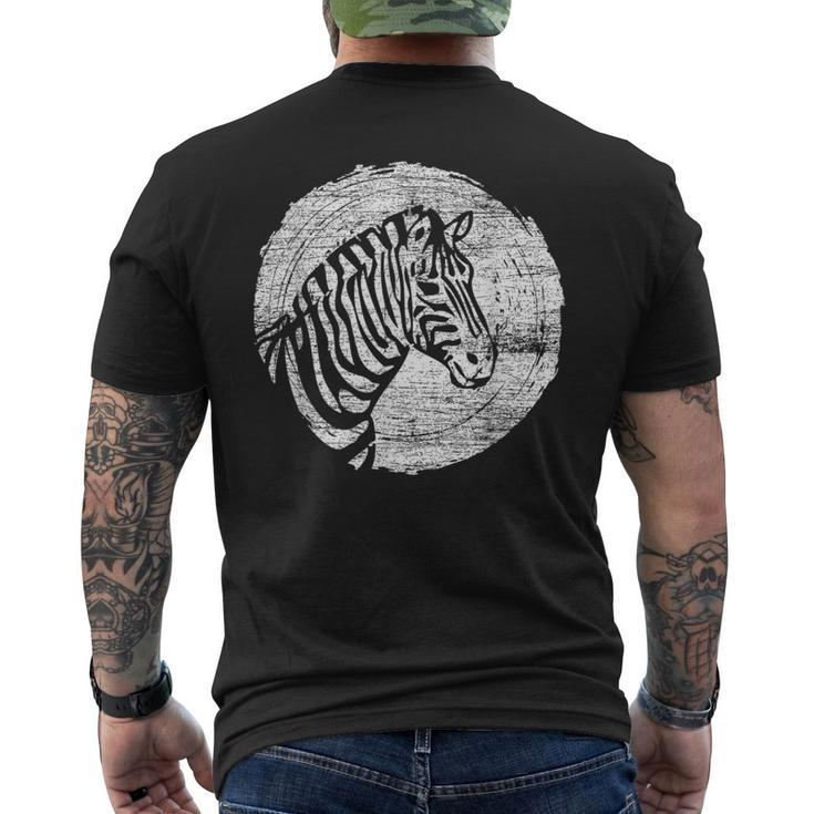 Vintage Zebra Men's T-shirt Back Print