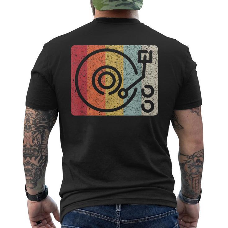 Vinyl Record Retro Style Men's T-shirt Back Print